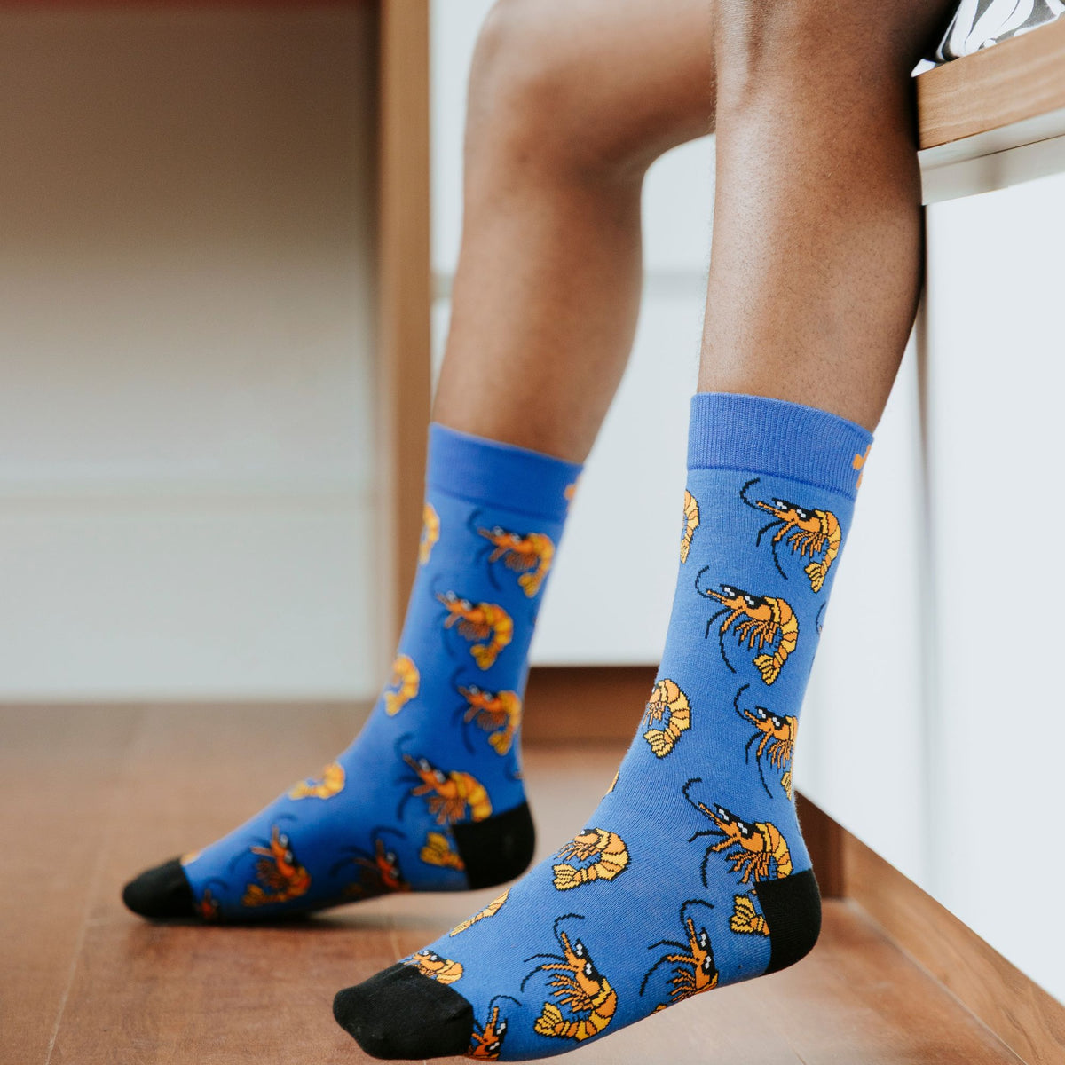 Cool Shrimp Cotton Socks