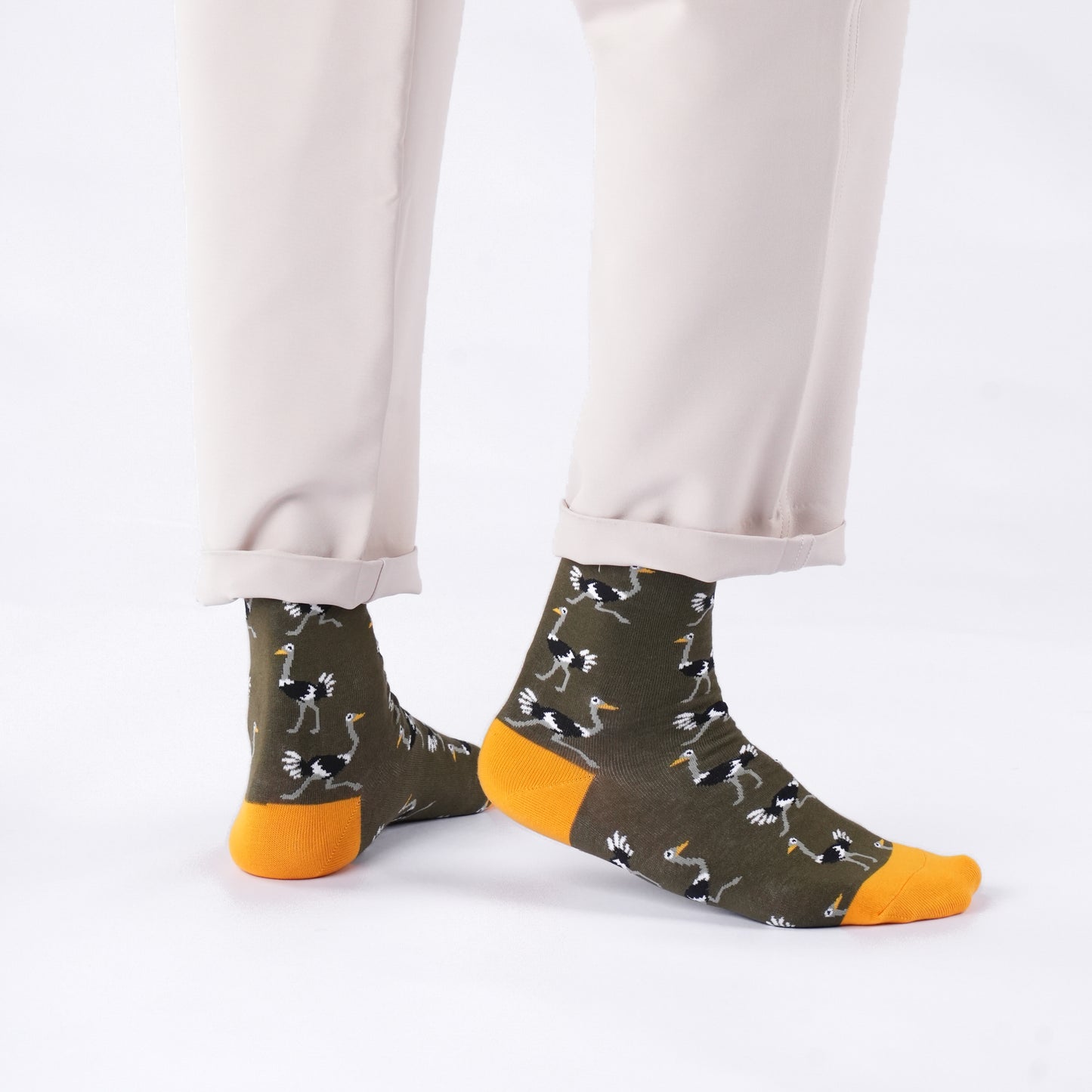 Ostrich Run Cotton Socks