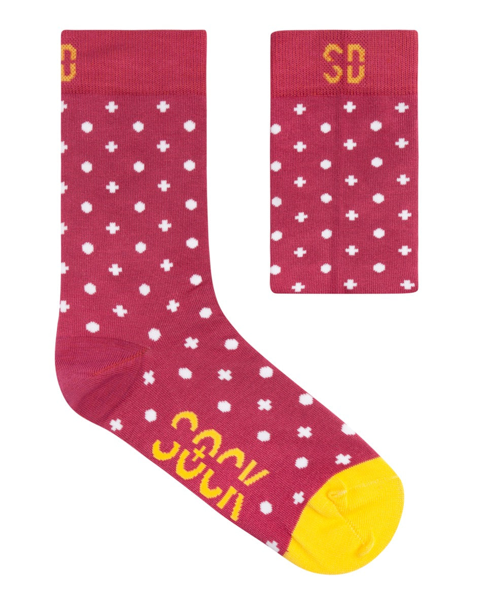 ‘Spots & Crosses’ Bamboo Socks