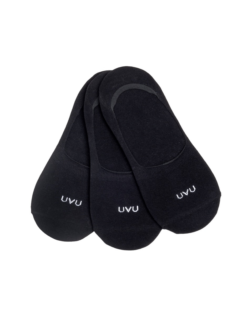 Secret Socks-3 Pack Black (4-7)
