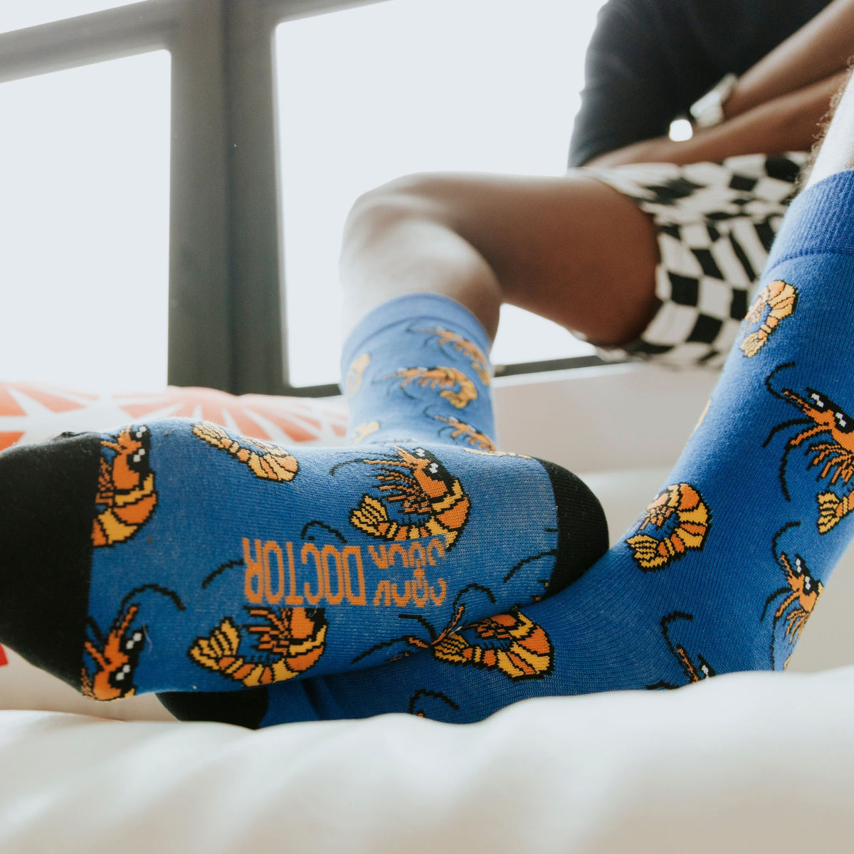 Cool Shrimp Cotton Socks