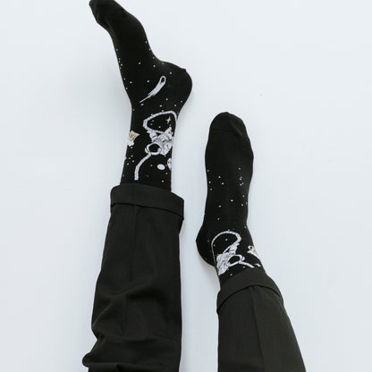 Space Man Cotton Socks