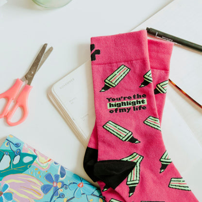 Highlighter Cotton Socks