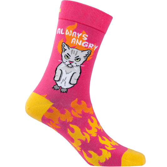 Always Angry Cotton Socks