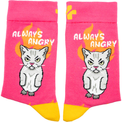 Always Angry Cotton Socks