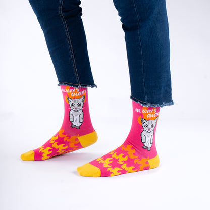 Always Angry Cotton Socks