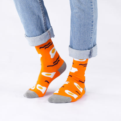 Bacon and Egg Cotton Socks