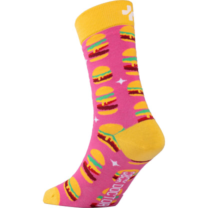 Cheese Burger Cotton Socks