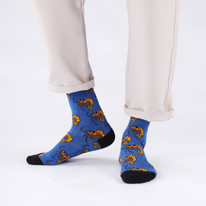 Cool Shrimp Cotton Socks