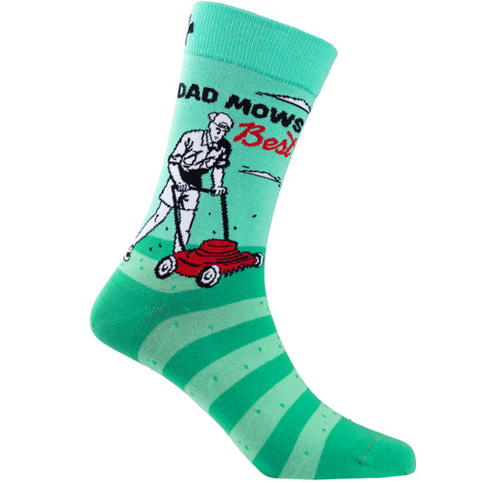 Dad Mows Best Cotton Socks