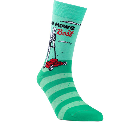 Dad Mows Best Cotton Socks