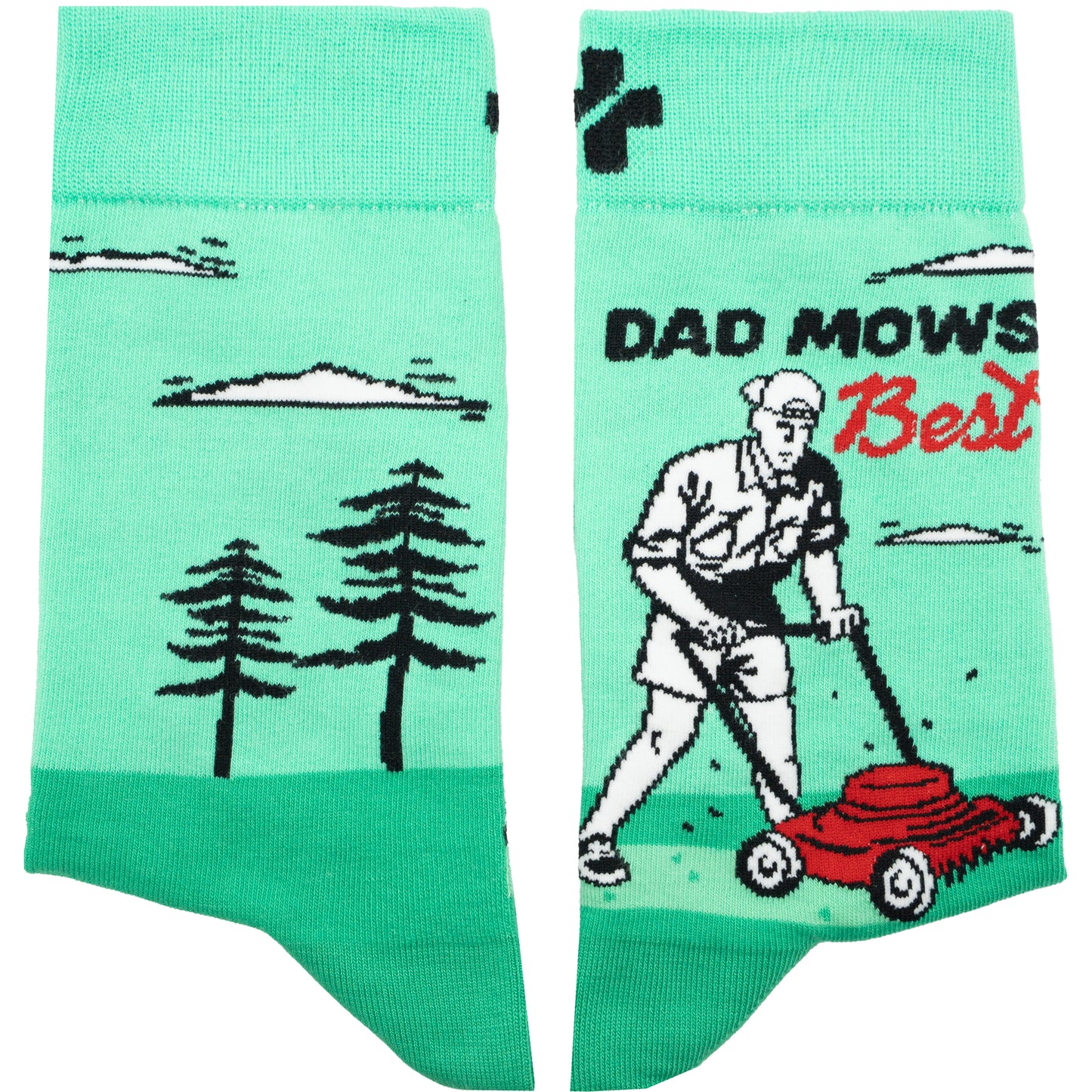 Dad Mows Best Cotton Socks
