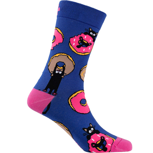 Donut Kitty Cotton Socks