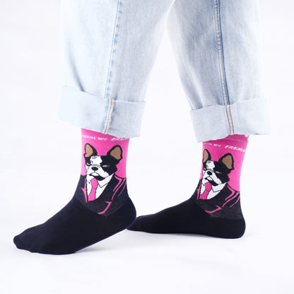 Frenchie Cotton Socks