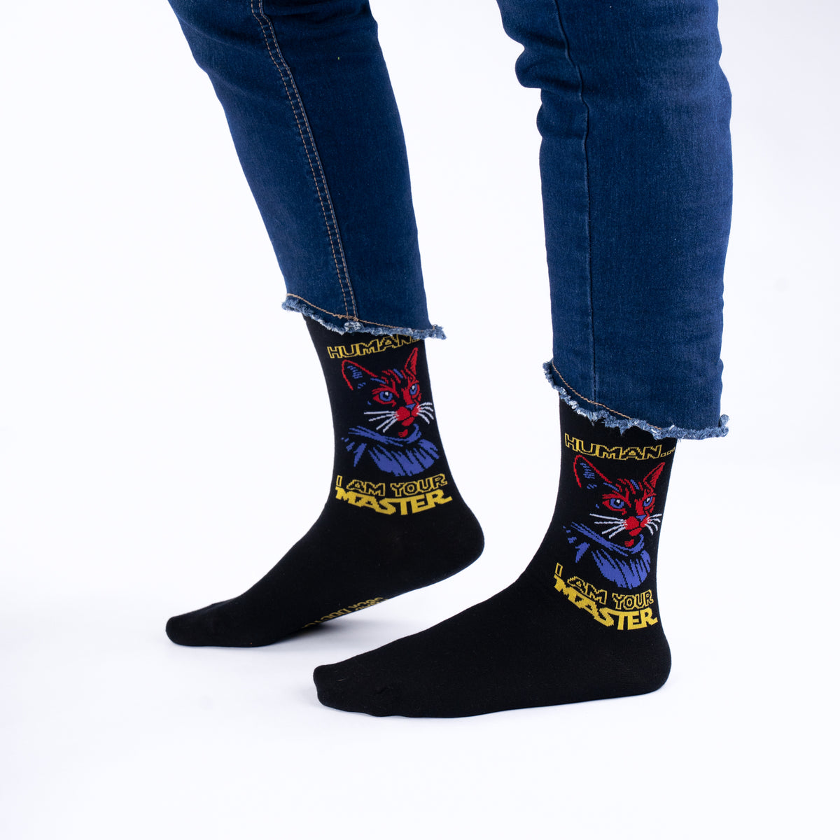 ⁠Jedi Cat Cotton Socks