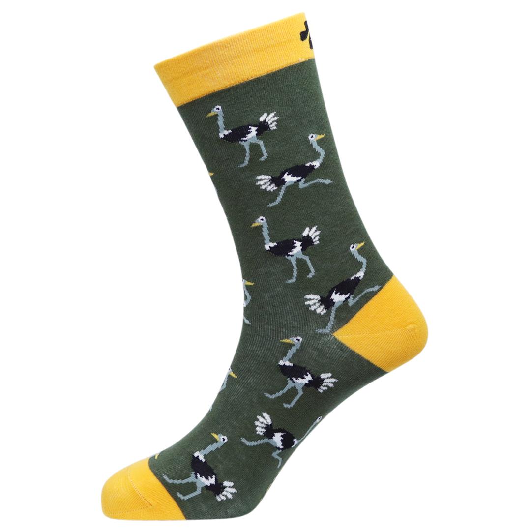 ‘Ostrich Run’ Cotton Socks