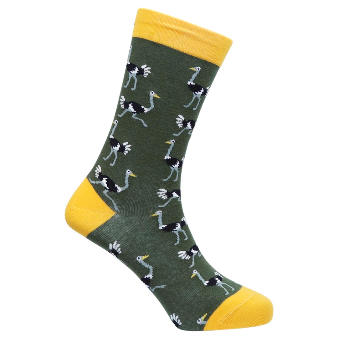 ‘Ostrich Run’ Cotton Socks
