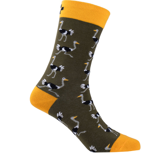 Ostrich Run Cotton Socks