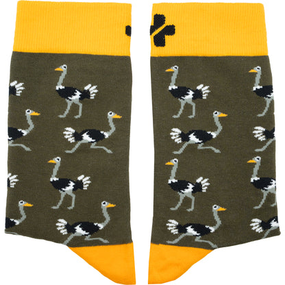 Ostrich Run Cotton Socks