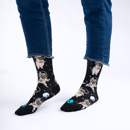 Space Pug Cotton Socks