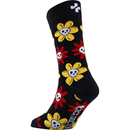 Skull Flower Cotton Socks
