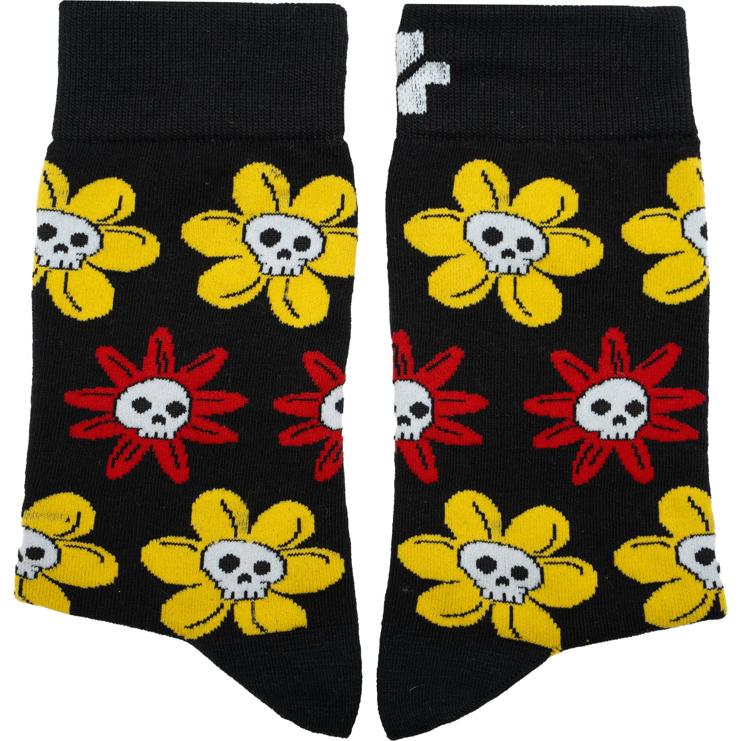 Skull Flower Cotton Socks