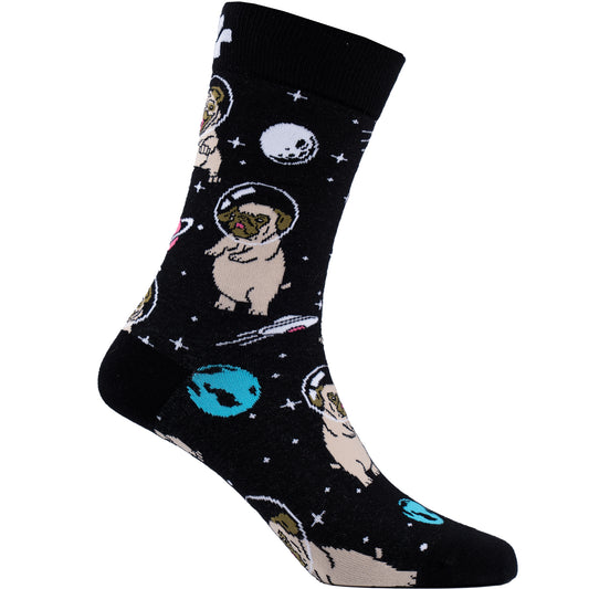 Space Pug Cotton Socks