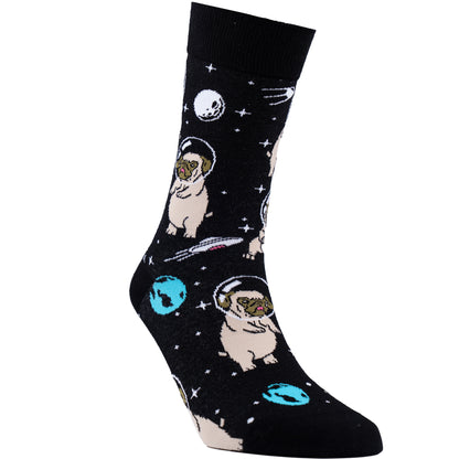 Space Pug Cotton Socks