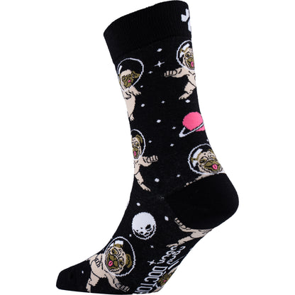 Space Pug Cotton Socks