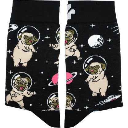Space Pug Cotton Socks