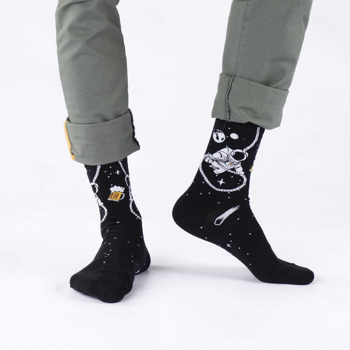 Space Man Cotton Socks
