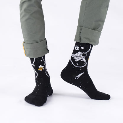Space Man Cotton Socks