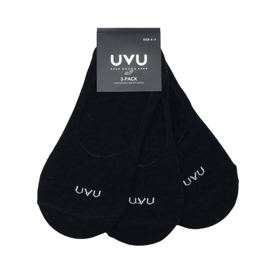 Secret Socks-3 Pack Black (4-7)