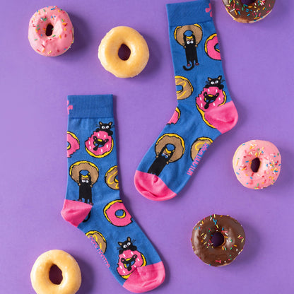 Donut Kitty Cotton Socks