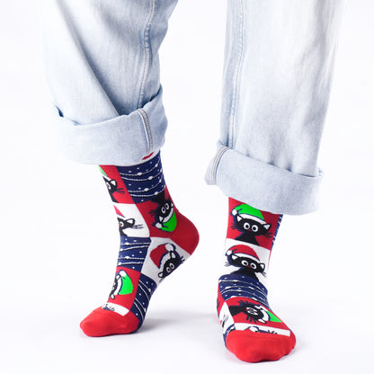 Kitty Xmas Cotton Socks